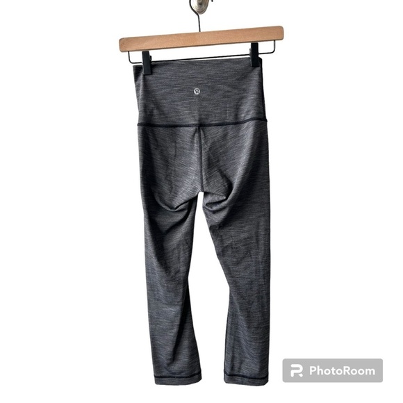 Lululemon Gray Marl Leggings Size 4 EUC F0338 - Picture 2 of 5